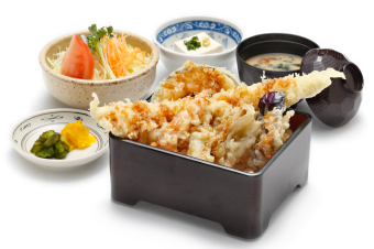 穴子一本揚げ天重