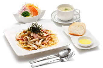 きのことベーコンの和風パスタ