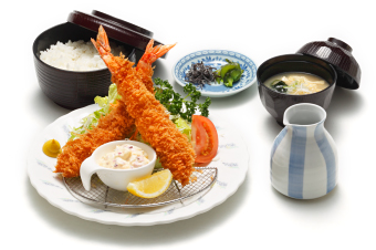 ジャンボエビフライ定食